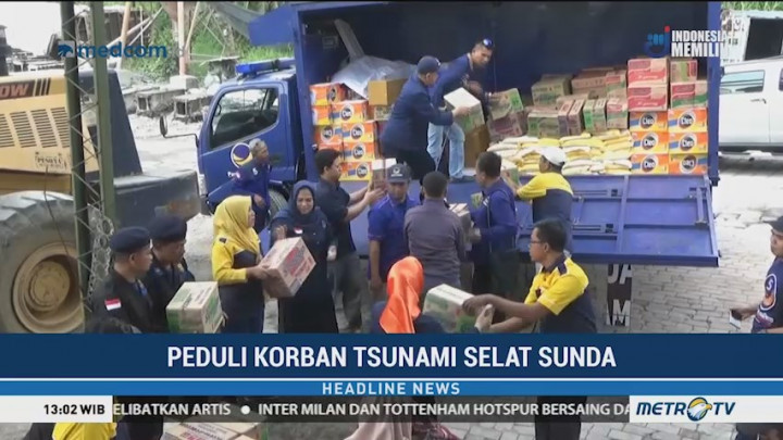 DPD NasDem Gresik Salurkan Bantuan untuk Korban Tsunami Selat Sunda