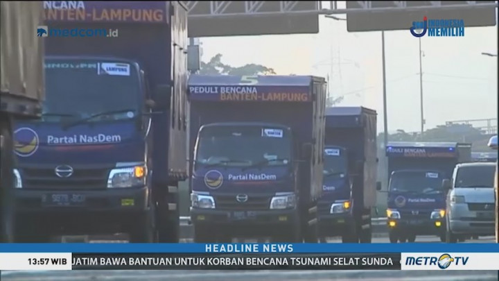 38 Truk Dikirim Salurkan Bantuan untuk Korban Tsunami Selat Sunda