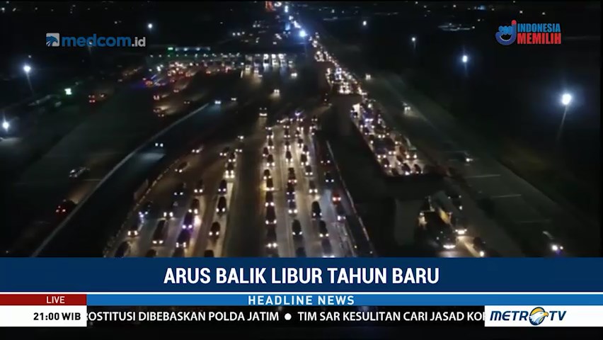 Arus Balik Libur Tahun Baru di GT Cikarut Semakin Meningkat