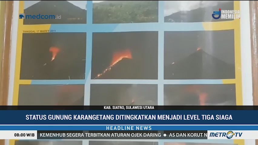 Gunung Karangetang Berstatus Siaga