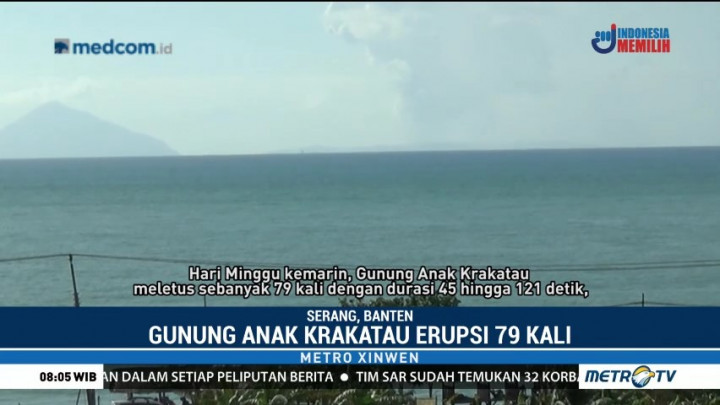 Gunung Anak Krakatau 79 Kali Erupsi