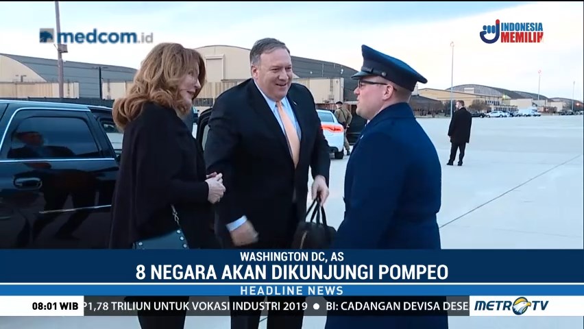 Pompeo Bertolak ke Timur Tengah