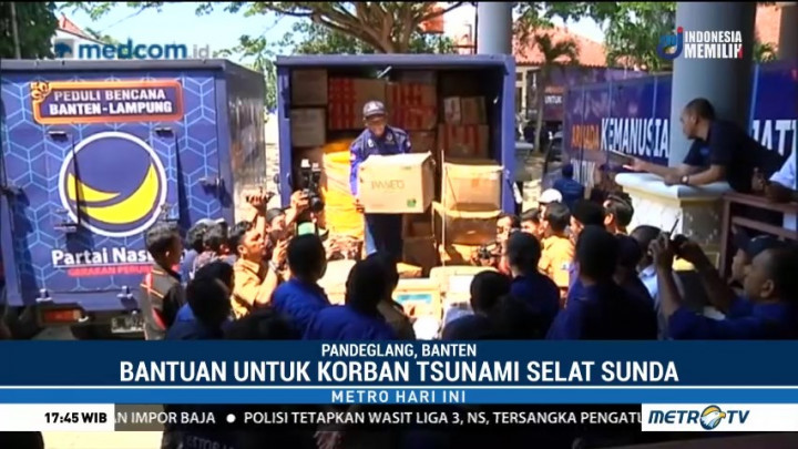 NasDem Serahkan Bantuan Warga Jatim untuk Pandeglang