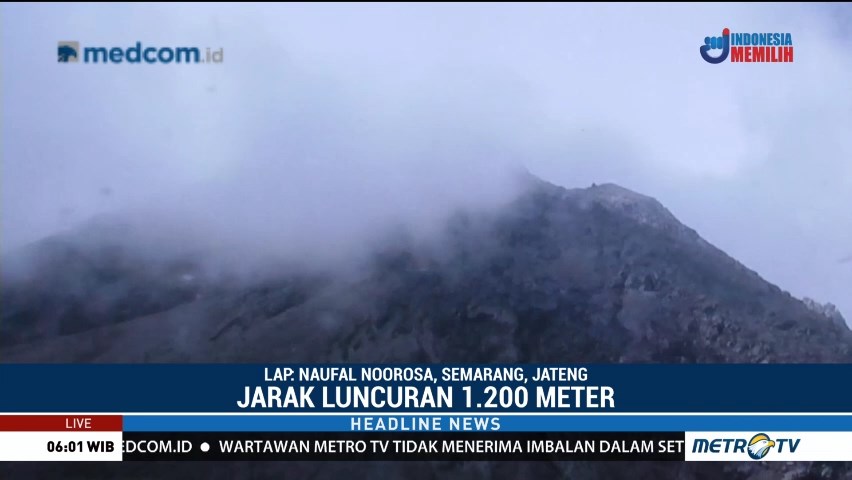 Merapi Keluarkan Guguran Lava, Jarak Luncur Masih Aman