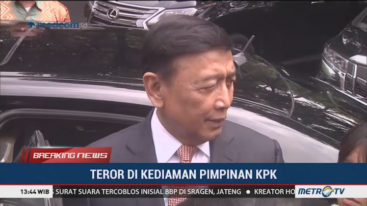 Wiranto: Tangkap Pelaku Teror Bom di Rumah Pimpinan KPK