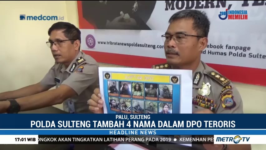 Buronan Teroris Poso Bertambah