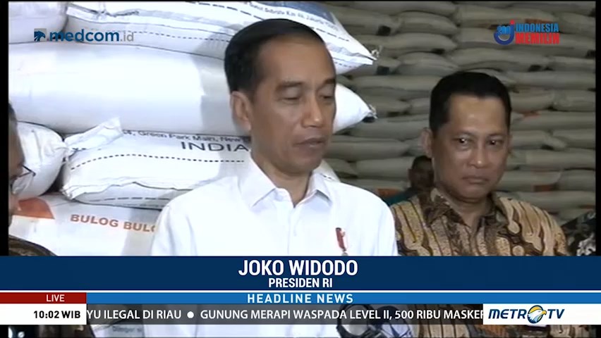 Presiden Jokowi Tinjau Persediaan Pangan