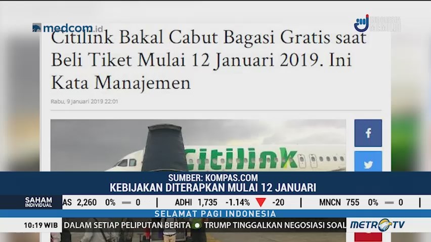 Ikuti Jejak Lion Air Group, Citilink akan Hapus Bagasi Gratis