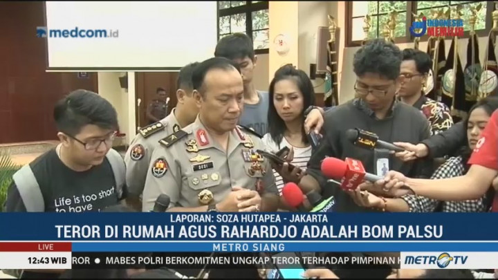 Benda yang Ditemukan di Rumah Agus Rahardjo Adalah Bom Palsu