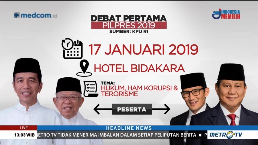 Persiapan KPU Jelang Debat Perdana Capres dan Cawapres