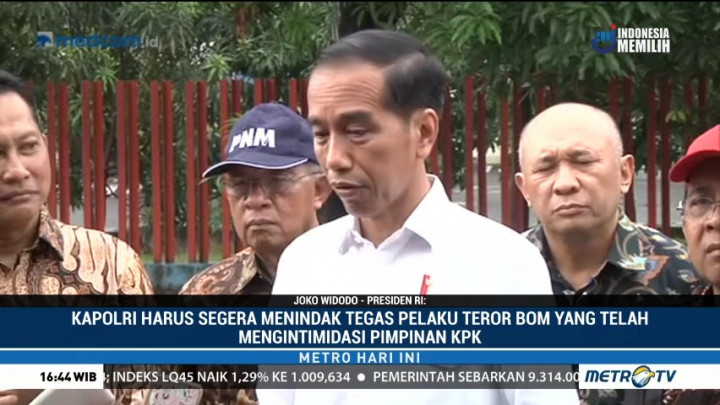 Jokowi: Tindak Tegas Pelaku Teror Terhadap Pimpinan KPK