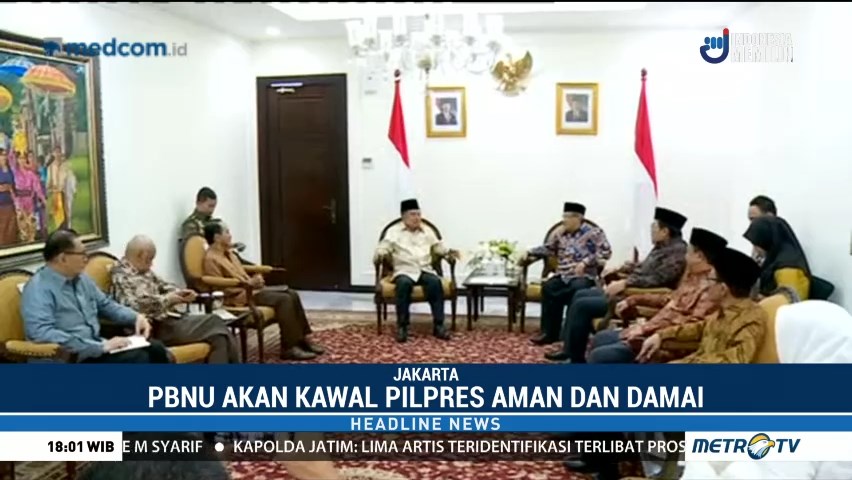Bertemu Wapres, PBNU Siap Kawal Pilpres Aman dan Damai