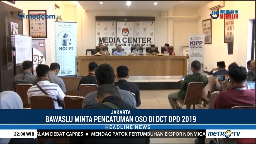 Bawaslu Loloskan OSO Jadi Calon Anggota DPD, KPU Belum Tentukan Sikap