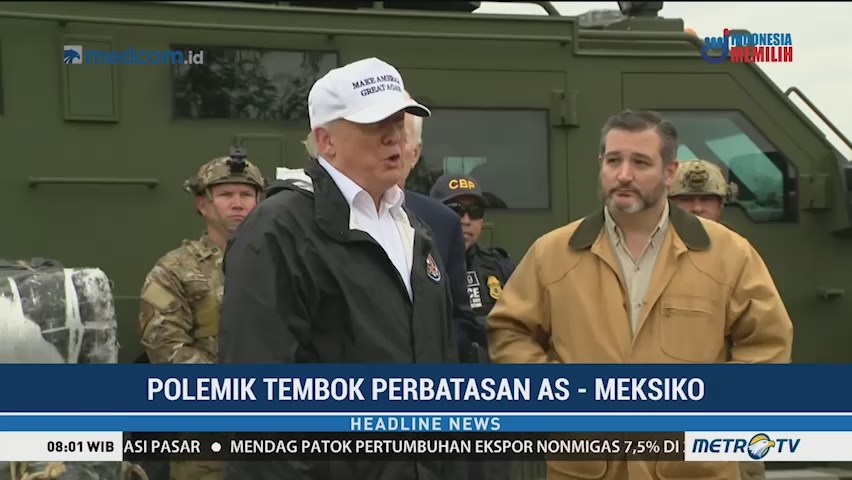 Trump Tinjau Perbatasan AS-Meksiko
