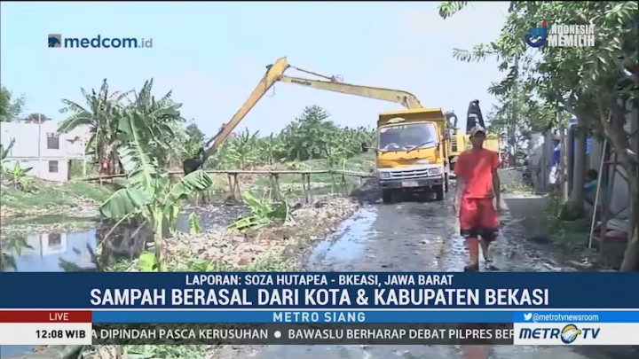 Sekitar 700 Ton Sampah di Kali Pisang Batu Sudah Diangkut