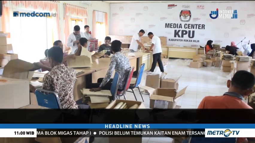 KPU Rokan Hilir Lakukan Pengepakan Logistik Pemilu
