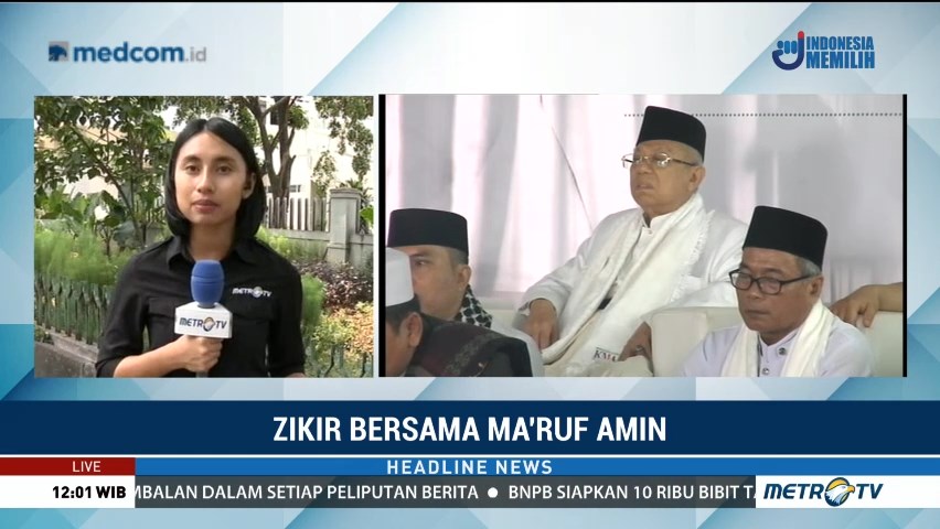 Ma'ruf Amin Hadiri Zikir Bersama Santri di Depok