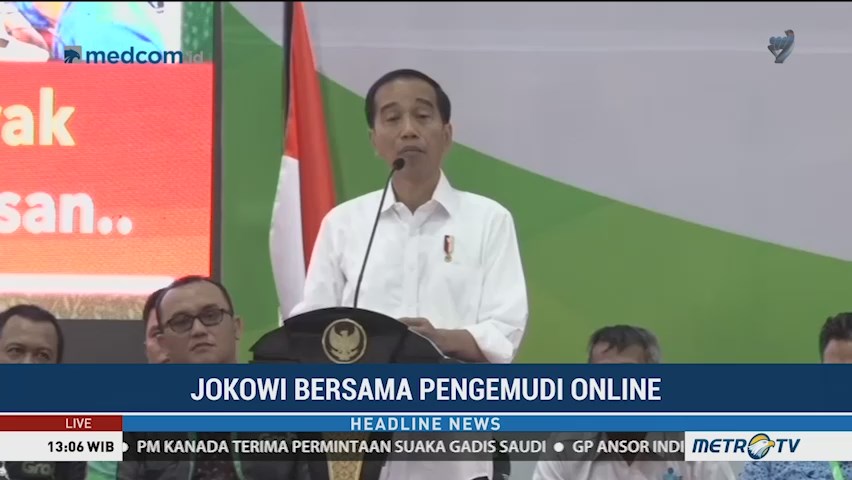Jokowi Silaturahmi dengan Keluarga Besar Pengemudi Ojek Online