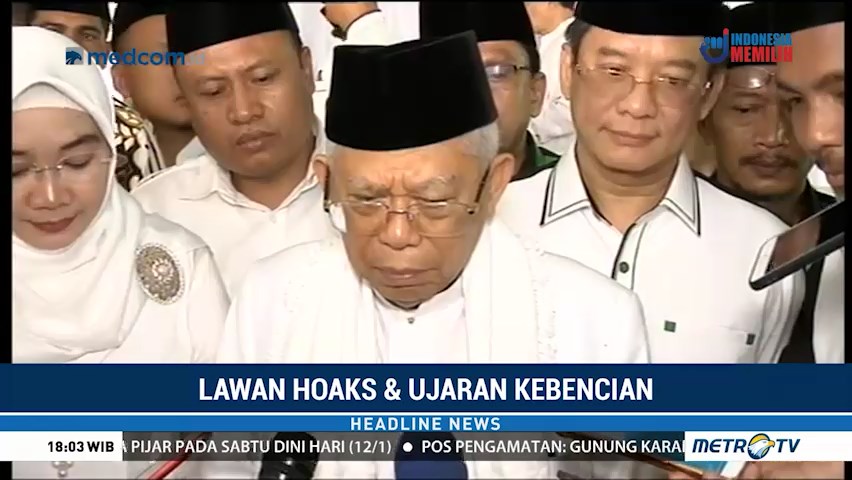 Ma'ruf Serahkan Kasus Hoaks Surat Suara kepada Polisi