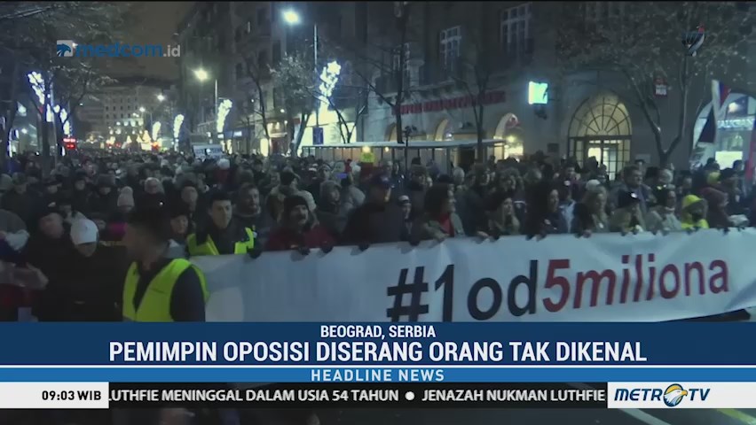 Warga Serbia Gelar Unjuk Rasa Menentang Presiden