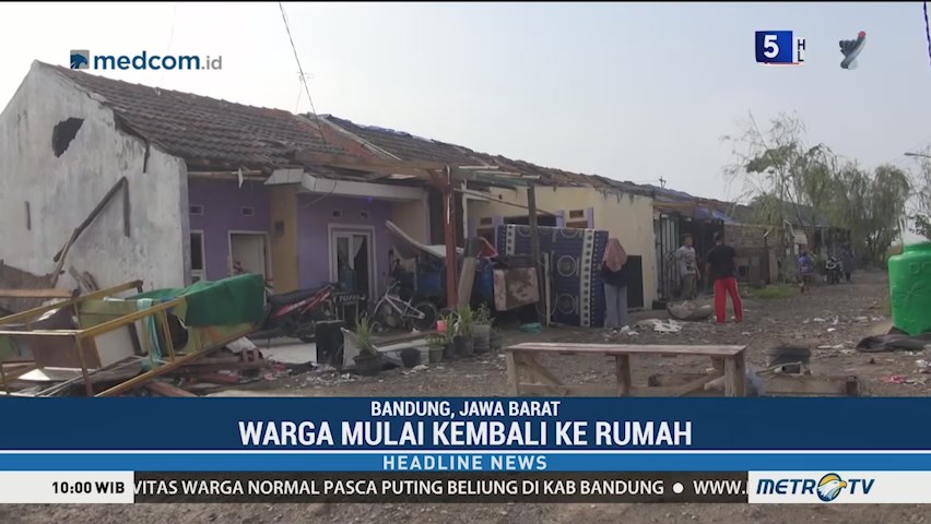 Pascaputing Beliung, Warga Rancaekek Mulai Kembali ke Rumah