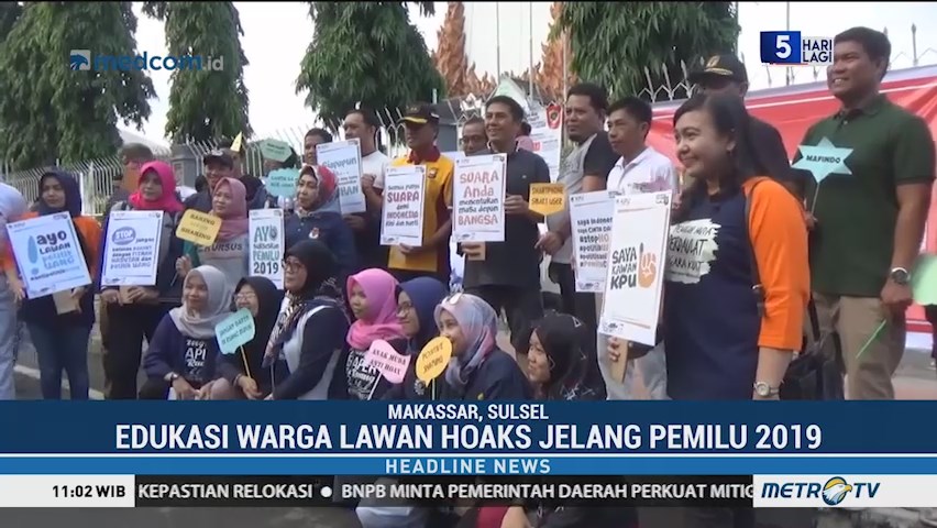 Edukasi Warga Sulsel Lawan Hoaks Jelang Pemilu 2019