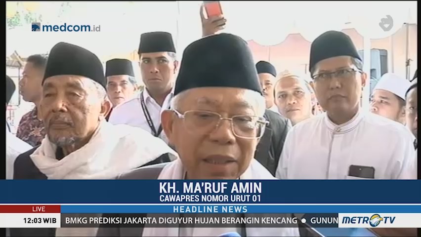 Ma'ruf Amin Kunjungi Ponpes Madinatunnajah di Tangsel