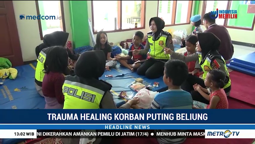 Polwan Beri <i>Trauma Healing</i> untuk Anak Korban Puting Beliung Rancaekek