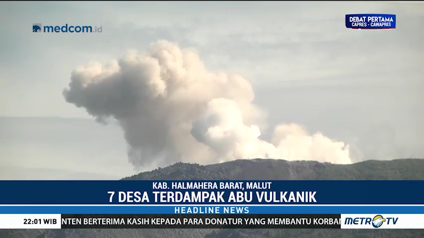 Tujuh Desa Dihujani Abu Vulkanik Gunung Ibu
