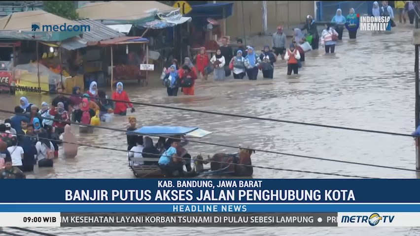 Akses Jalan Dayeuhkolot-Baleendah Lumpuh Akibat Banjir