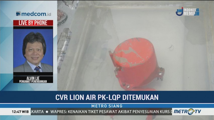Perkembangan Terkini Setelah CVR Lion Air PK-LQP Ditemukan