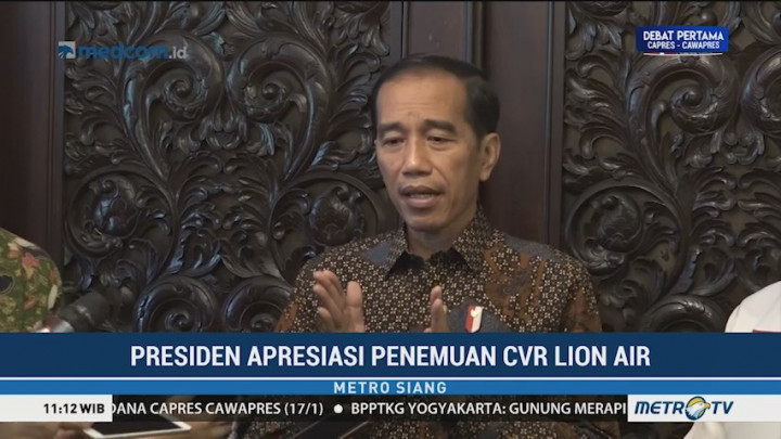Jokowi Apresiasi Penemuan CVR Lion Air PK-LQP