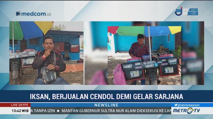 Kegigihan Iksan Berjualan Cendol Demi Gelar Sarjana