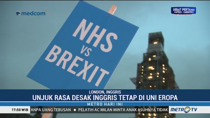 Warga London Demo Tuntut Referendum Ulang Brexit