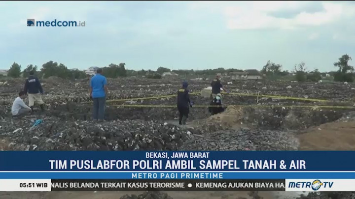 Puslabfor Polri Uji Sampel Limbah Berbahaya di Bekasi
