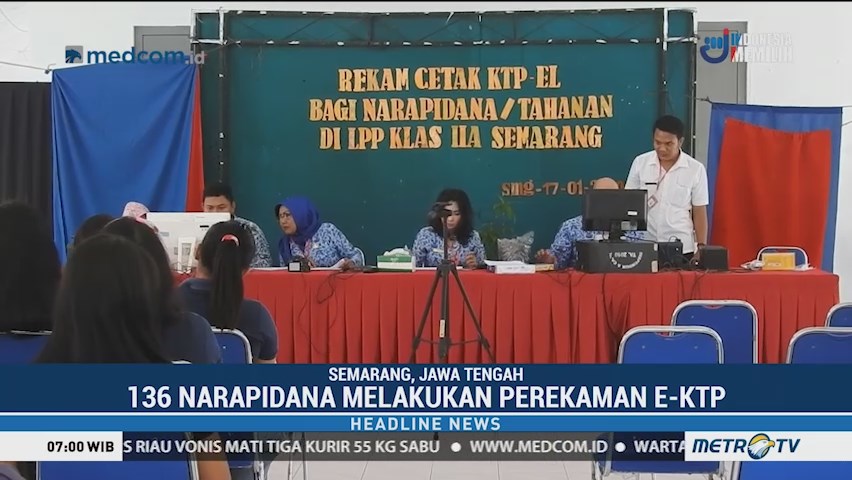 Jelang Pemilu,136 Napi di Semarang Lakukan Perekaman KTP-el