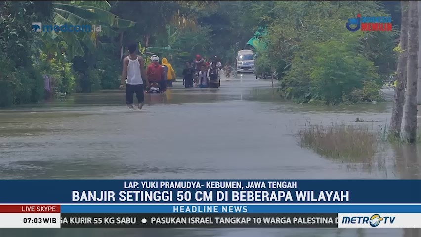 Banjir di Kebumen Mulai Surut
