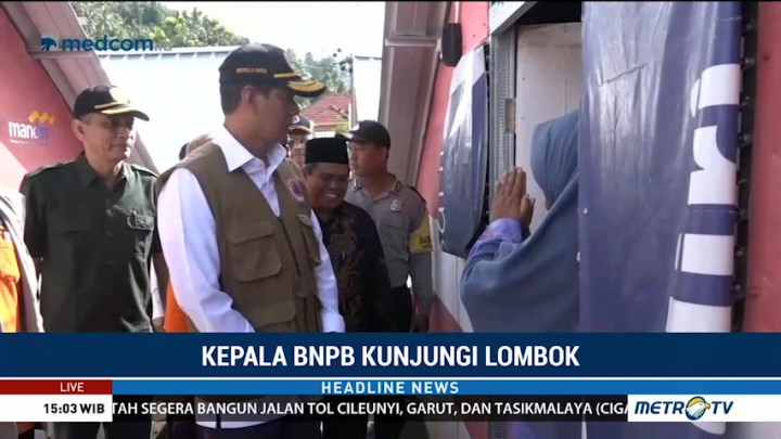 Kepala BNPB Kunjungi Lombok