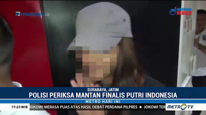 Mantan Finalis Putri Indonesia Bungkam Usai Diperiksa