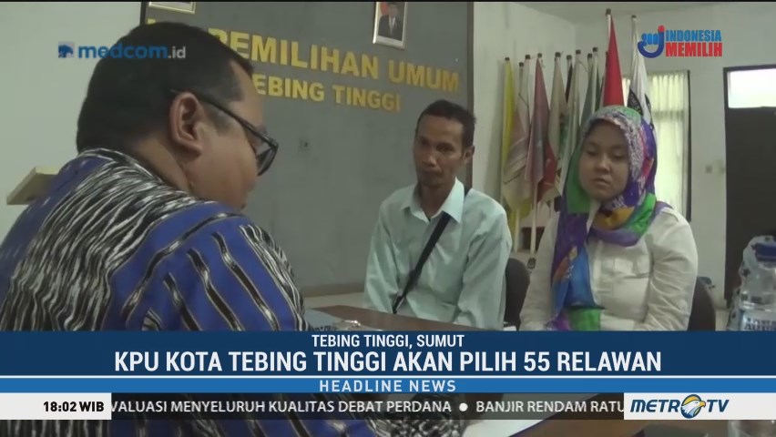 KPU Tebing Tinggi Seleksi Relawan Demokrasi Pemilu 2019