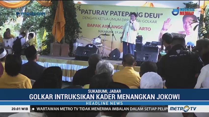 Airlangga Temui Kader Golkar di Sukabumi