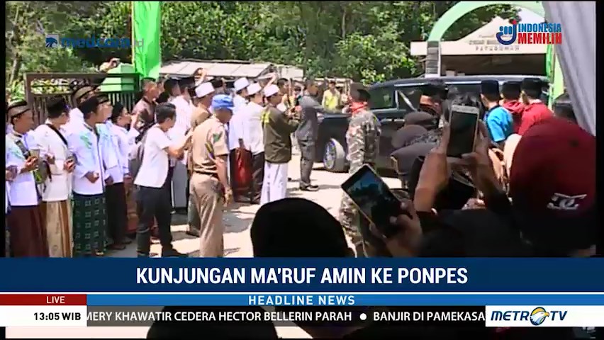 Ma'ruf Amin Kunjungi Ponpes Manbaul Falah di Bandung Barat