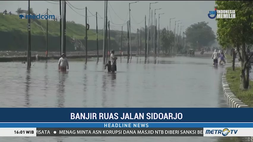 Jalan Raya Porong Masih Ditutup untuk Antisipasi Banjir Susulan
