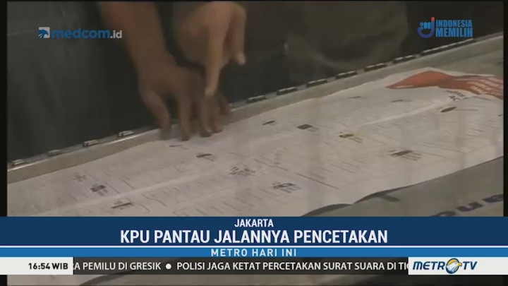 Pencetakan Surat Suara untuk Pemilu 2019 Dimulai Serentak