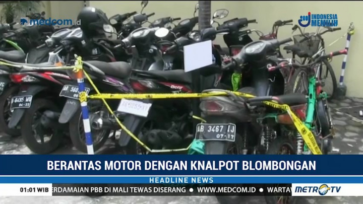 Berantas Motor dengan Knalpot Blombongan