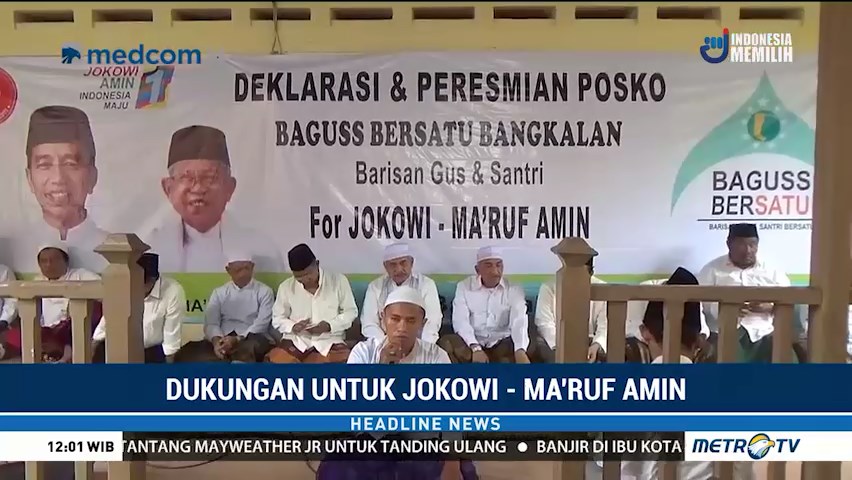 Baguss Bersatu Bangkalan Deklarasi Dukung Jokowi-Ma'ruf
