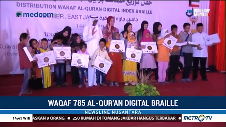 Penyandang Tunanetra di Jember Dapat Alquran Braille Digital