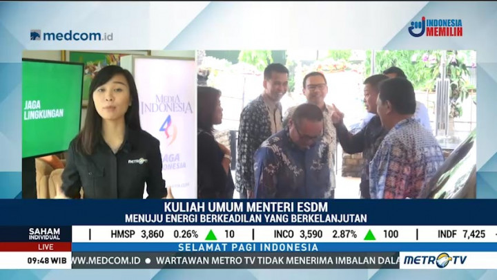 Menteri Jonan Beri Kuliah Umum di HUT ke-49 Media Indonesia