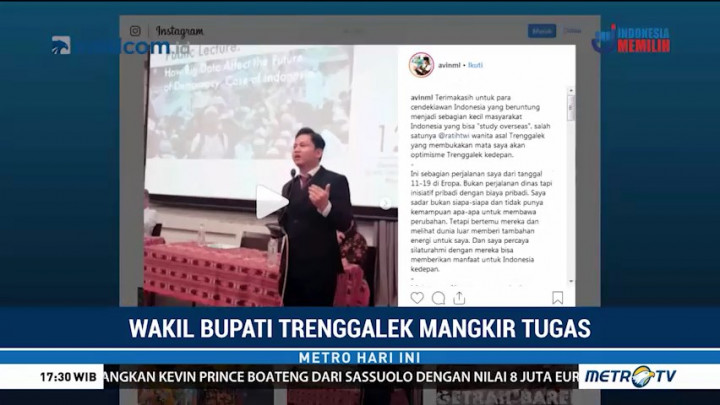 Wabup Trenggalek Tinggalkan Tugas Tanpa Izin
