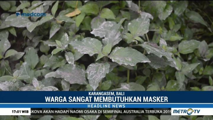 Dua Desa di Karangasem Terpapar Debu Vulkanik Gunung Agung